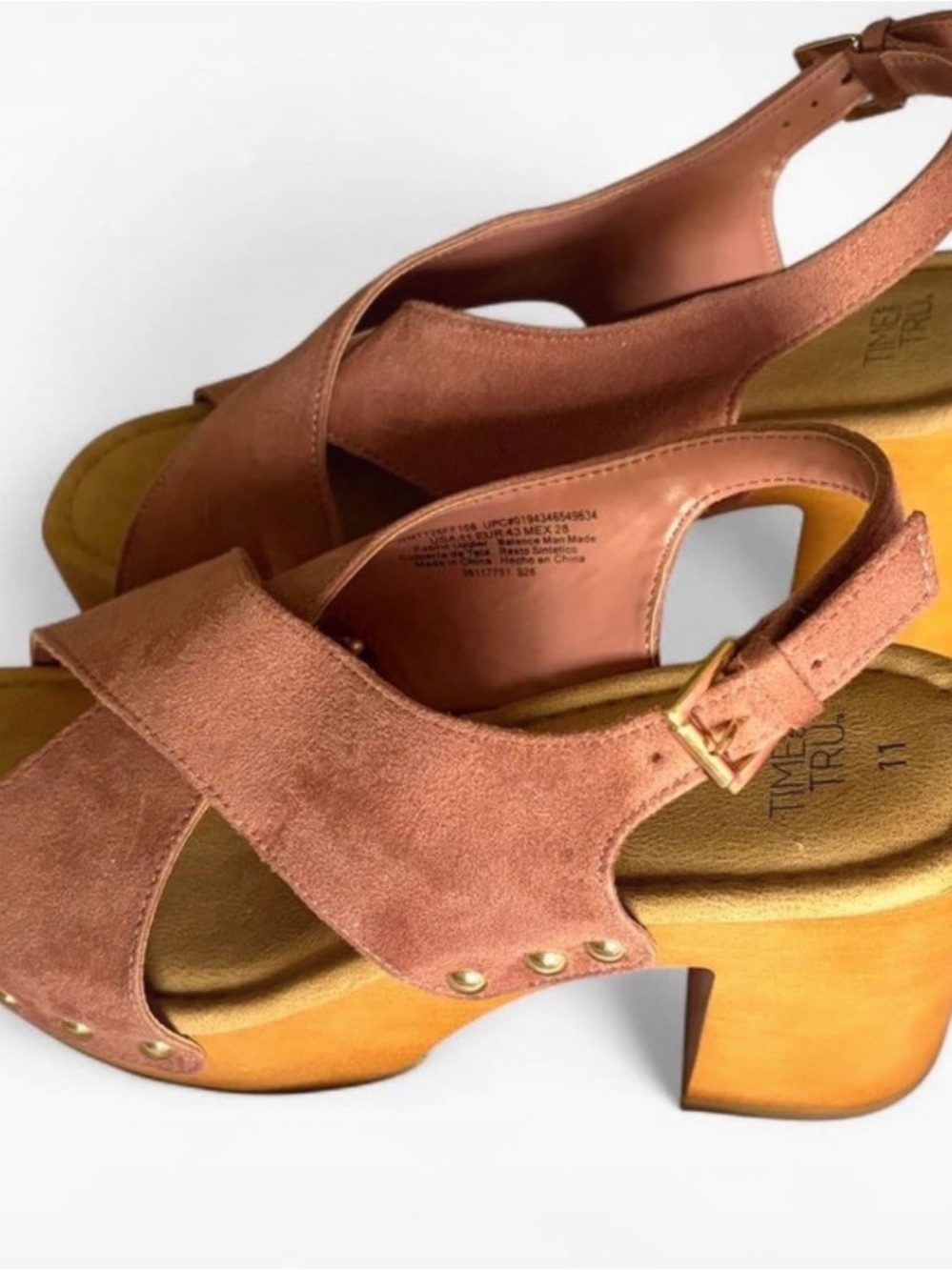 Faux Suede Platform Sandals in Dusty Rose
